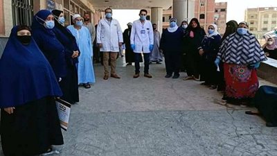 تعافي 13 مصابًا بكورونا وخروجهم من عزل مستشفى الواسطى ببني سويف