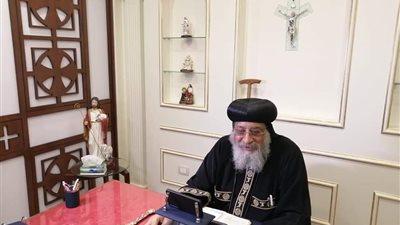 البابا تواضروس يجتمع بأساقفة أوروبا عبر تطبيق 