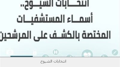 ننشر قائمة المستشفيات المخصصة للكشف على مرشحى مجلس الشيوخ