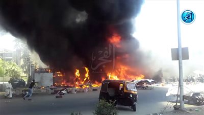 حي حلوان: احتراق 90% من محال سوق توشكى