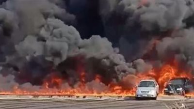 البترول: تشكيل لجنة فنية للتحقيق في حريق خط بترول الإسماعيلية