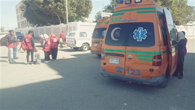 عاجل.. اصابة 10 أشخاص في انقلاب ميكروباص بطريق 