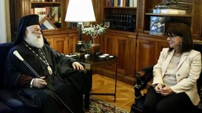 تفاصيل لقاء البابا ثيودروس الثاني  برئيسة اليونان