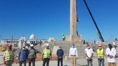 وزير السياحة والآثار يتفقد مسلة العلمين الجديدة