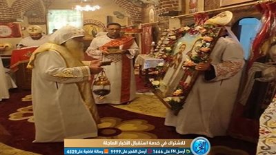 الأنبا كيرلس يرأس احتفال عيد تذكار استشهاد القديس بضابا في نجع حمادي