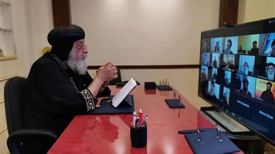 البابا تواضروس يلتقي كهنة الخليج عبر zoom