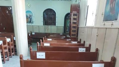 كنيسة مار جرجس في أبوتشت تستعد لاستقبال المصلين ٣ أغسطس (صور)