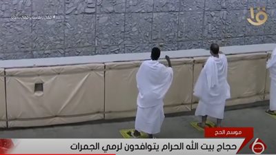 حجاج بيت الله الحرام يرمون الجمرات المعقمة (فيديو)