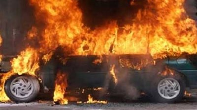 7 سيارات.. حصيلة خسائر حريق سيارة مواد بترولية على الدائري