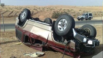 مصرع صيدلانية فى انقلاب سيارة ملاكى ببنى سويف