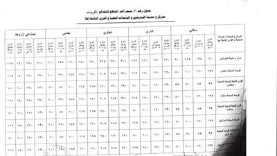 القيم السعرية للتصالح في مخالفات البناء السكنية والإدارية والتجارية بمركز البدرشين