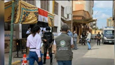 شاهد.. مراقبون دوليون يتفقدون سير انتخابات مجلس الشيوخ