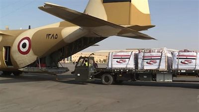 الرحلة السابعة.. مصر تواصل تكثيف الجسر الجوي لإرسال مساعدات عاجلة للبنان