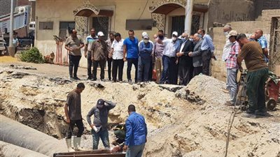 محافظ الجيزة يتفقد الإصلاحات النهائية لخط مياه الخزان الياباني