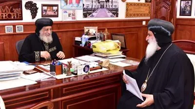 البابا تواضروس يستقبل الأنبا ثيؤدوسيوس