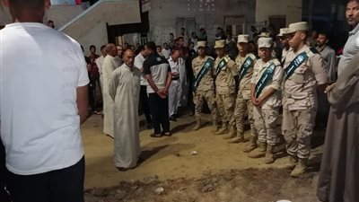 جنازة شعبية مهيبة لشهيد سيناء بمسقط رأسه في الدقهلية (صور)