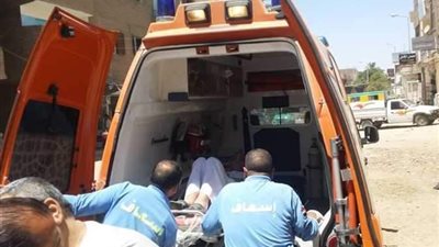 إصابة طبيبين وطفليهما في حادث انقلاب سيارة ببني سويف