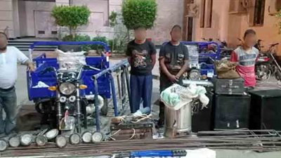 ضبط  تشكيل عصابي تخصص فى سرقة المواقع تحت الإنشاء بالسلام 