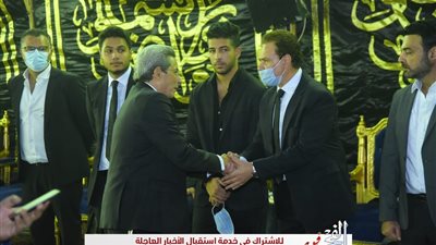 شاهد..محمود سعد في عزاء الفنان الراحل محمود ياسين