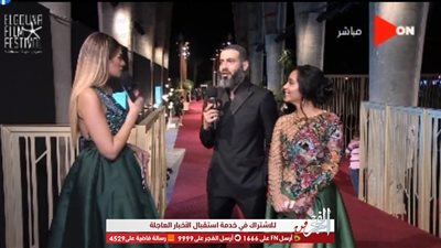 مشاهد رومانسية من حفل افتتاح مهرجان الجونة