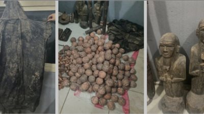 ضبط تشكيل عصابي يتاجر بالآثار وبحوزتهم حوالي 400 قطعة