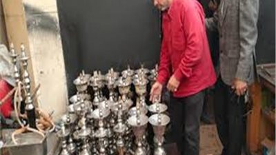 غلق 70 محلا تجاريا والتحفظ على 50 شيشة ببني سويف