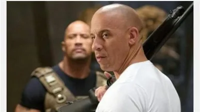 فان ديزل وذا روك في صورة في كواليس Fast & Furious 