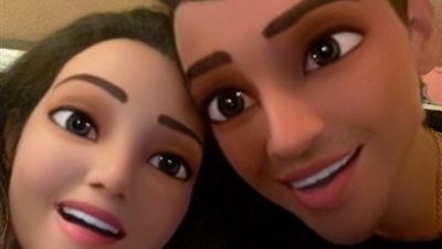 دنيا سمير غانم تنشر صورة كرتونية مع زوجها احتفالا بعيد الحب