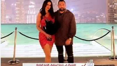 درة تواصل احتفالها بعيد الحب مع زوجها هاني سعد