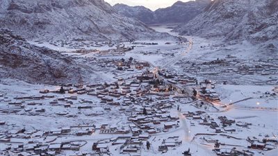 الأرصاد: درجة الحرارة في سانت كاترين ستصل لـ2 مئوية غدًا