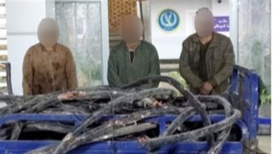 ضبط 3 أشخاص لاتهامهم بسرقة كابلات كهربائية من مواقع تحت الإنشاء بالقاهرة