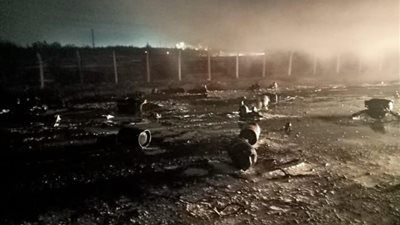 أول صور من موقع حادث انفجار سيارة محملة بأسطوانات البوتاجاز بأسيوط