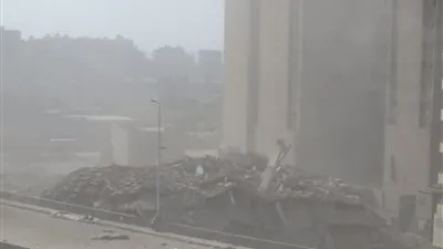 شاهد.. تفجير عقار الهرم المحترق في 8 ثوانِ