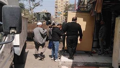 إزالة ورفع 349 حالة إشغالات وتعديات من شوارع بني سويف (صور)