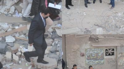 النيابة تعاين موقع انهيار عقار بحي السلام في القاهرة