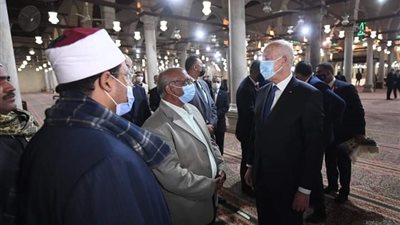 الرئيس التونسي يزور عددا من المناطق الأثرية بالقاهرة.. ويستمع للشرح التاريخي