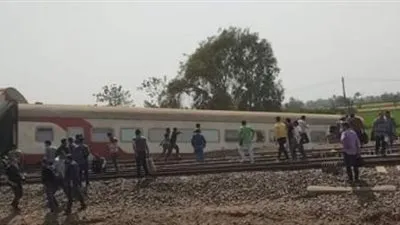 عاجل.. خروج قطار عن القضبان في طوخ بالقليوبية