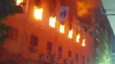 بكري: 8 سيارات إطفاء لإخماد حريق كنيسة مارمينا بالعمرانية (فيديو)