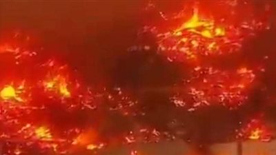 حريق كبير قرب مطار بن غوريون بإسرائيل