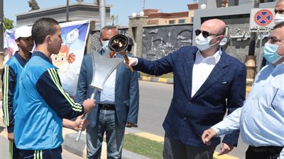 محافظ بني سويف يطلق شعلة أولمبياد الطفل المصرى للألعاب الجماعية والفردية (صور)