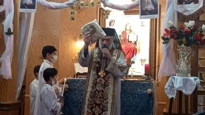 الأنبا باسيليوس يحتفل بعيد القديسة ريتا بكنيسة أرض سلطان 