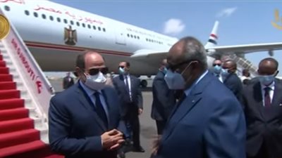 شاهد.. مراسم استقبال الرئيس السيسي في جيبوتي