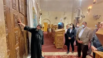 نائب وزير السياحة والآثار تتفقد أعمال تطوير مسار العائلة المقدسة بوادي النطرون (صور)