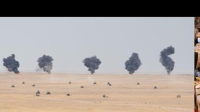 وزير الدفاع يشهد المرحلة الرئيسية للمناورة 