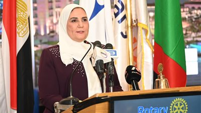  وزيرة التضامن تشارك في المؤتمر السنوي الثامن للمنطقة الروتارية