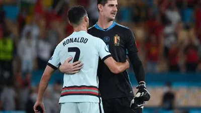 مدرب منتخب بلجيكا يشيد بكورتوا بما قدمه أمام البرتغال