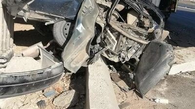 وقوع حادث مروري مروع على طريق مصر السويس (صور) 