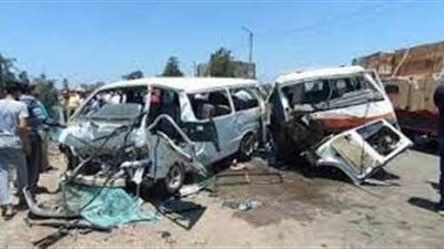 إصابة 16 شخصا في حادث تصادم بالمنيا