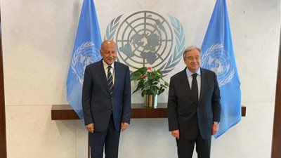 ابوالغيط يبحث مع جوتيريش التطورات الاقليمية