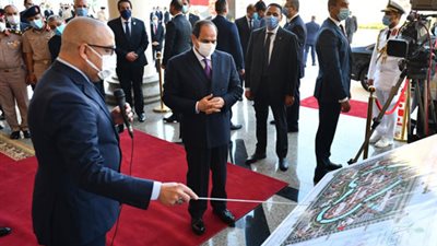 بالصور.. السيسي يتابع الموقف التنفيذي لمدينة الفنون في 